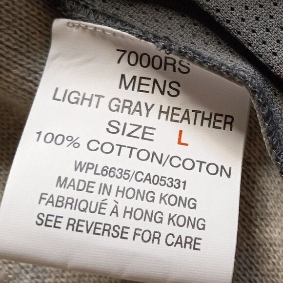 Woolrich Men's Lg Light Gray Heather Cotton Zipper Front Vest - Picture 5 of 6